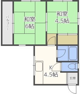 コーポニューリーフ303号室-間取り