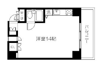 コモド大濠202号室-間取り