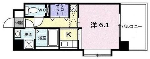 グローバルゲート大濠404号室-間取り