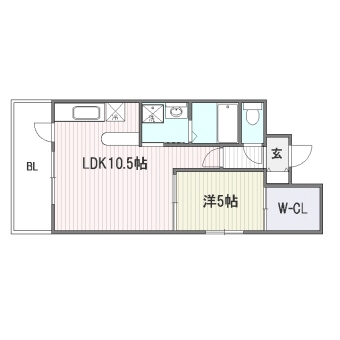 ラフィーネ赤坂301号室-間取り