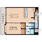 ルピエ博多II - 所在階 の間取り図