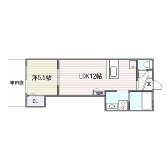 リバティＲ102号室-間取り