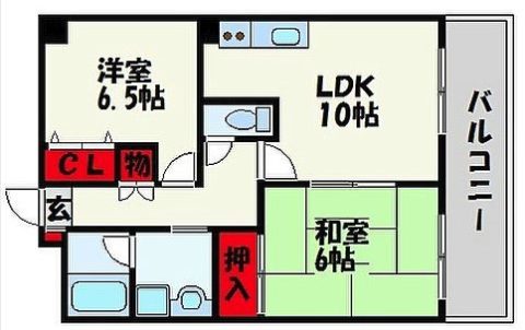 ルミエールオグシ604号室-間取り