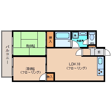 ルミナス空港前203号室-間取り