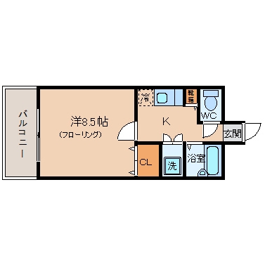 リベルタス大名402号室-間取り