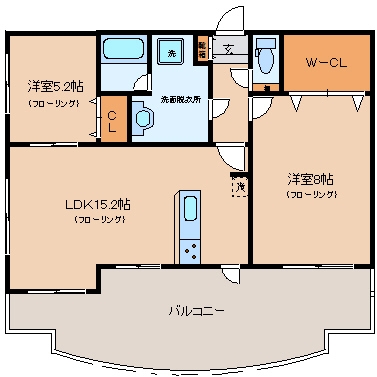 リファレンス天神南901号室-間取り