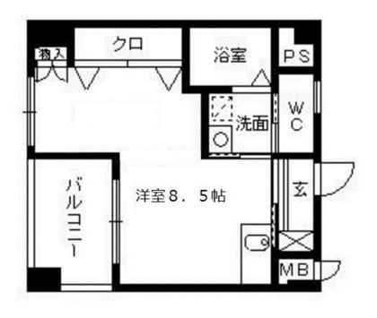 レージュ千代501号室-間取り