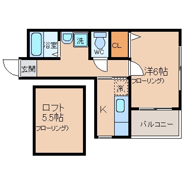 レガリータ天神東II301号室-間取り