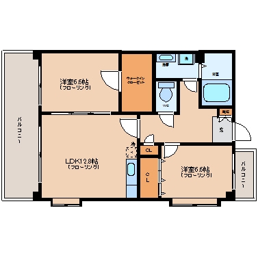 レグルス空港南303号室-間取り