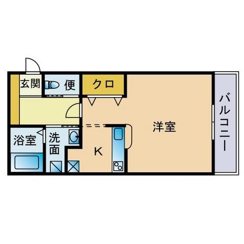 リバル吉塚II203号室-間取り