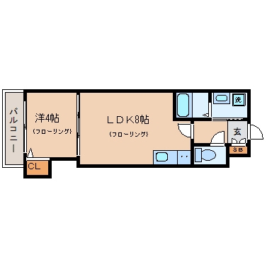 アミューゼ博多403号室-間取り