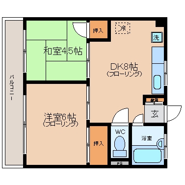 佐藤ビル411号室-間取り