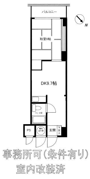 皐月マンション博多407号室-間取り