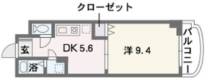 イング大宮303号室-間取り