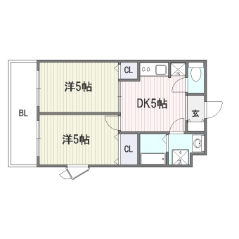 ドリーム県庁前806号室-間取り