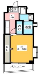 コスモス御笠川 - 所在階***階の間取り図 1773