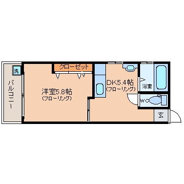 森コーポ401号室-間取り