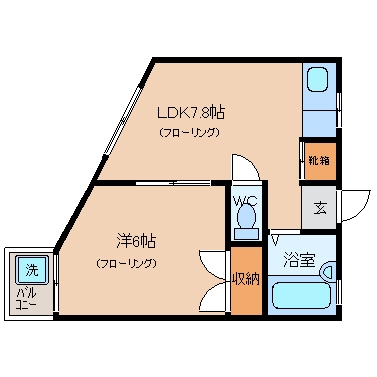 第２丸万コーポ202号室-間取り