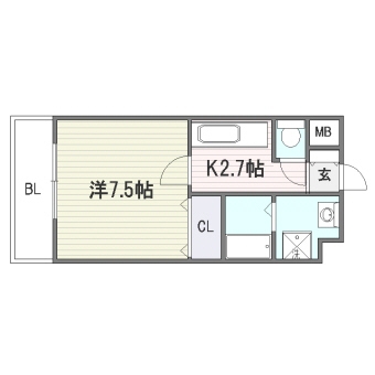 ＳＢハイム桜坂40号室-間取り