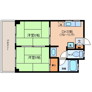 長谷川ビル201号室-間取り