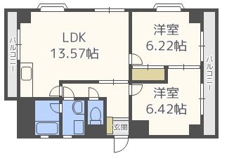 第５入江ビル東雲弐番館401号室-間取り