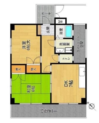 東峰マンション吉塚701号室-間取り