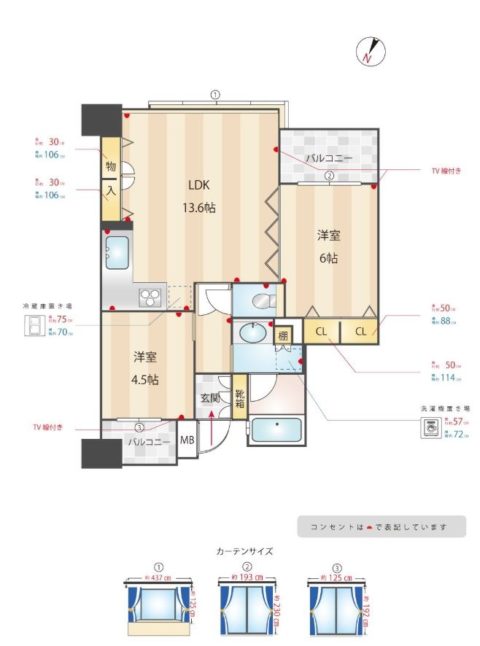 コスモ博多古門戸402号室-間取り