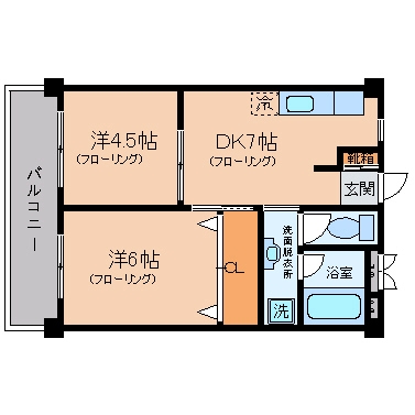 博多エステートビル502号室-間取り