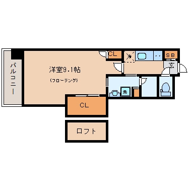 アクタス薬院アネックス603号室-間取り