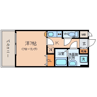 レジデンシャルヒルズ博多駅前203号室-間取り