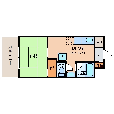 シバタビル502号室-間取り