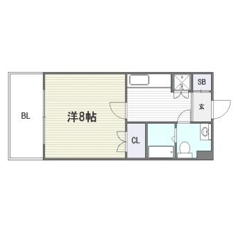 レステル美野島306号室-間取り