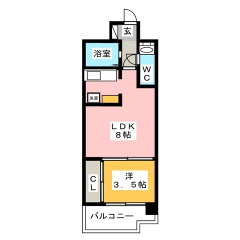 エステートモア平尾公園通り1205号室-間取り