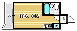 ロマネスクL六本松1003号室-間取り