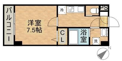 グランジェイド薬院602号室-間取り