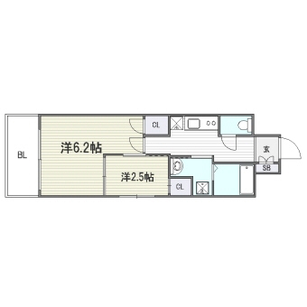 スカイツリー西新101号室-間取り