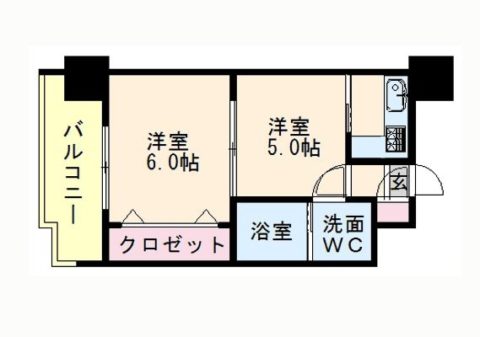 エステートモア薬院通り702号室-間取り