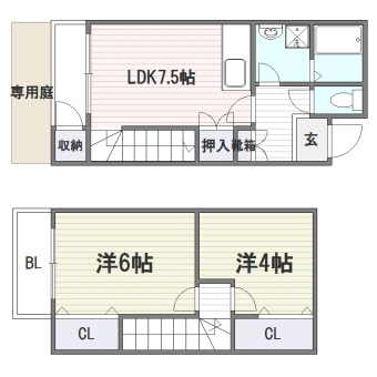 エクセレントやよい15号室-間取り