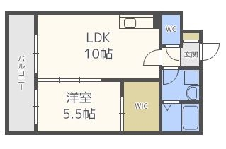 エリジアン102号室-間取り