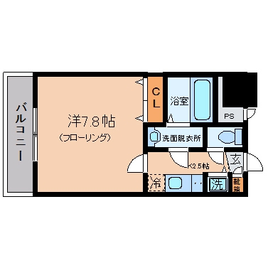 エルフィナ上呉服302号室-間取り