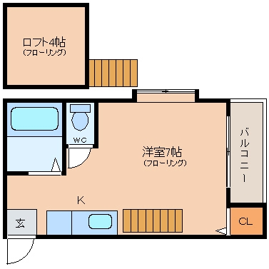 エレガンテ博多駅南203号室-間取り