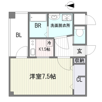 エンクレストWith天神東201号室-間取り