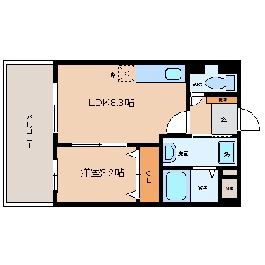 グレイスフルマンション比恵南201号室-間取り