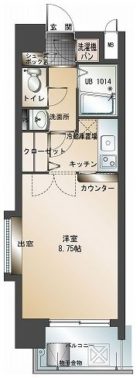 エンクレスト大博通り - 所在階 の間取り図