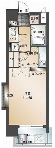 エンクレスト大博通り707号室-間取り