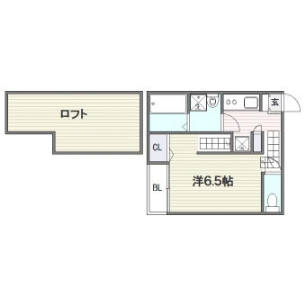 エステート住吉102号室-間取り