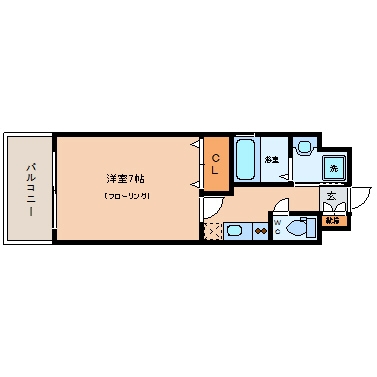 エンクレスト県庁前204号室-間取り