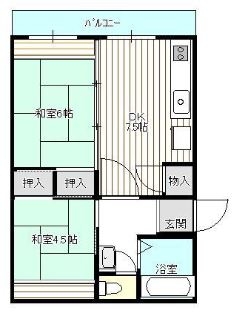 カヤシマコーポ403号室-間取り