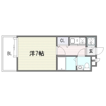 エステートモア博多駅南306号室-間取り