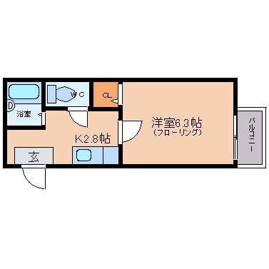 シティベール須崎406号室-間取り